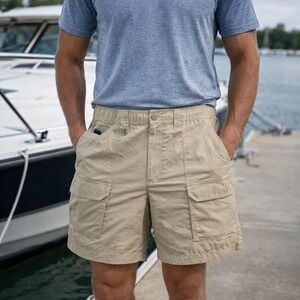 Columbia PFG Permit II Shorts Mens 40 Khaki Nylon Fishing Cargo FM4555-160 NWT